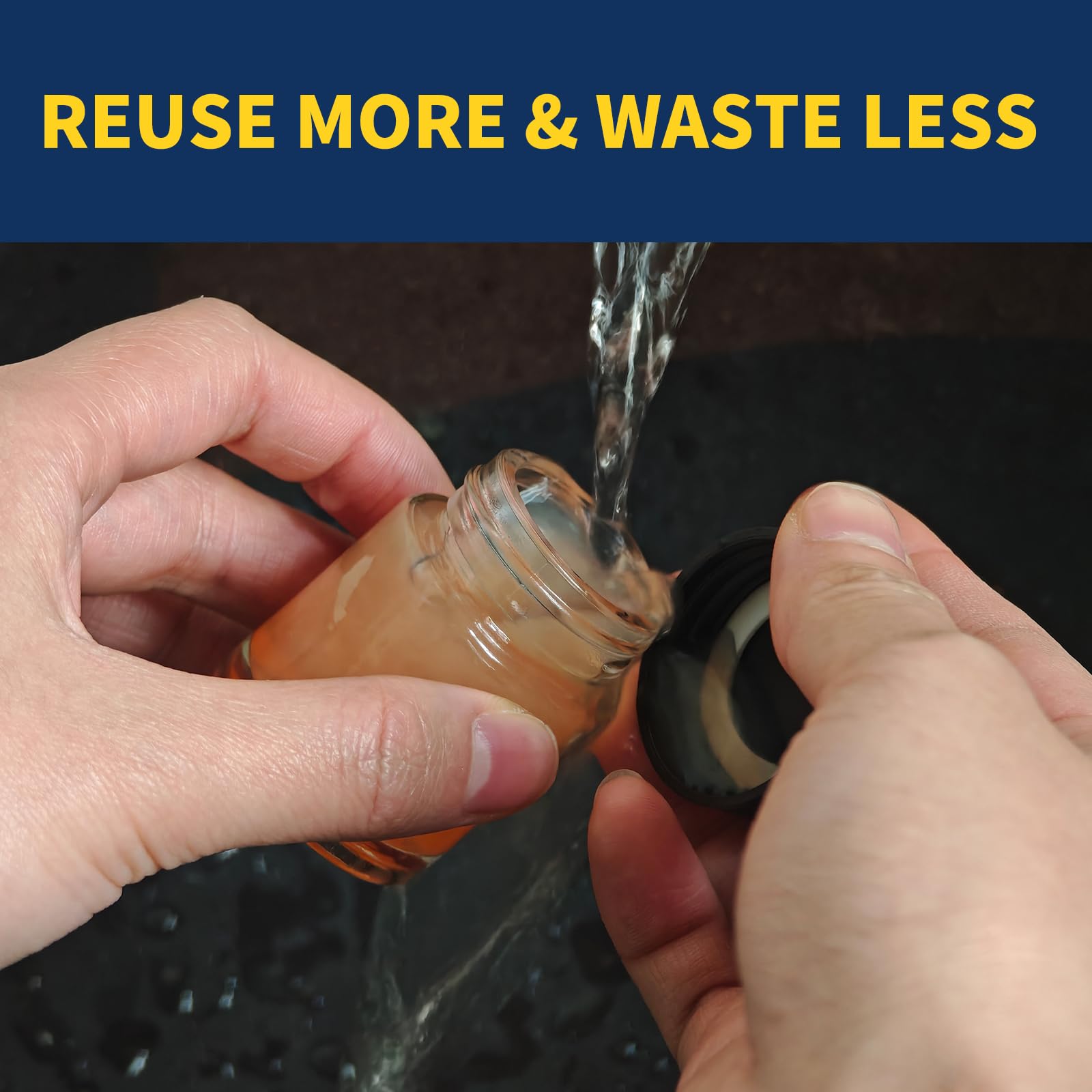 OPHIR 10x Airbrush Bottles, 22CC Glass Dual Action Air Brush Paint Bottles, Transparent Model Paint Storage Jars Lid Adapter with Rubber Caps, for Siphon Feed Airbrush Gun - Image 6