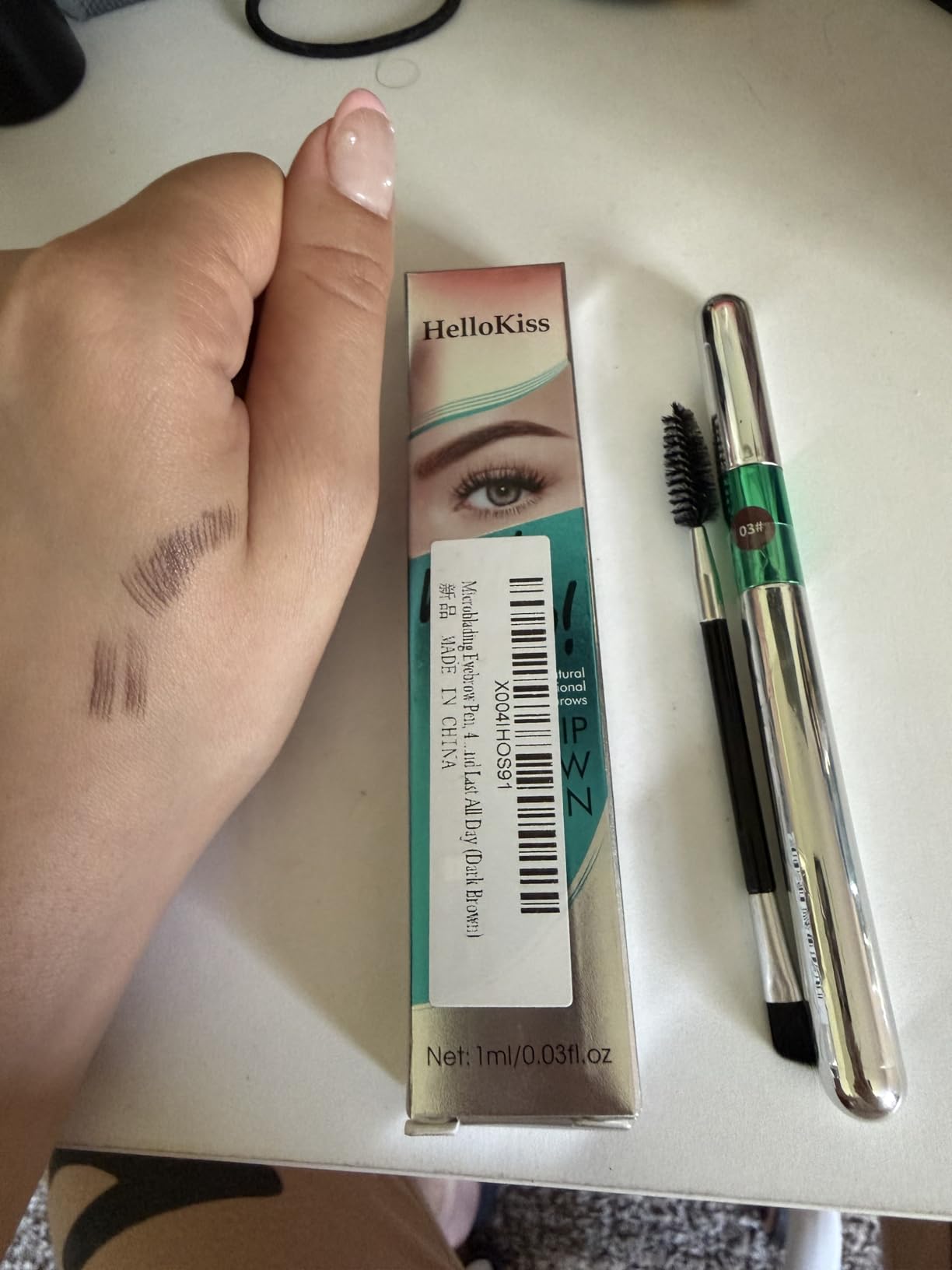 W3W Microblading Eyebrow Pen, 4 Tip Precise Microblade Eyebrow Pencil That Looks Like Hair, Waterproof Natural Eye Brow Pencils for Women, Non Dry Out and Last All Day (Black Brown)