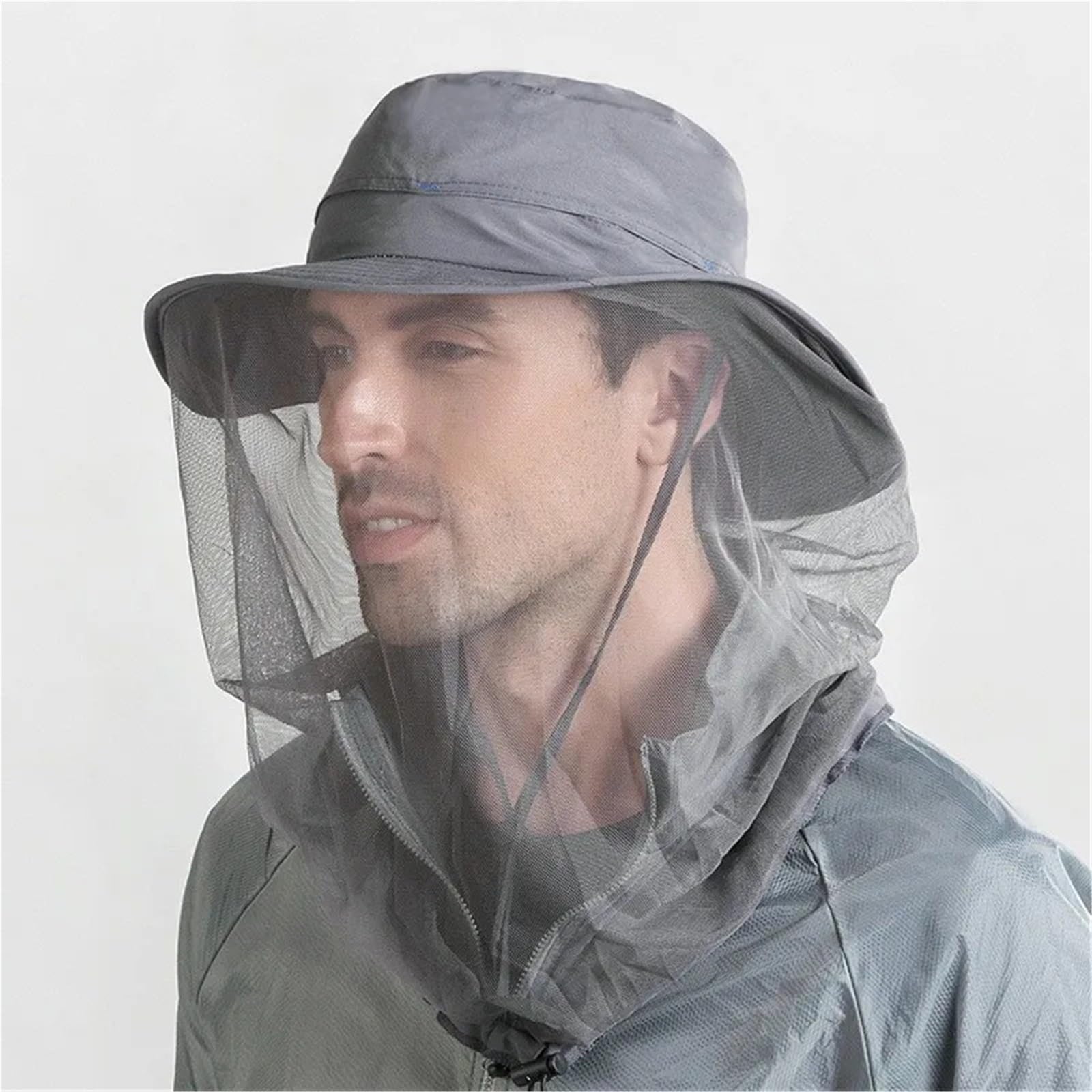 Cappello con zanzariera da esterno, Cappello a rete for zanzariera o berretto da pesca all'aperto multicolore(Black)