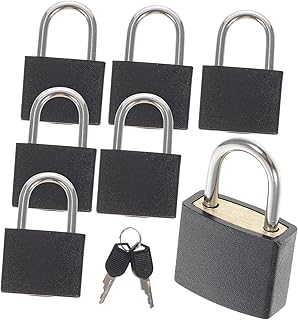 HONMEET 7 Pçs Mala Pequena Cadeado Mini Lockers Mochila Mala Para Viagem Mini Cadeado Cadeados Cadeado Com Chave Cadeado Mochila Aço Liga Cadeado Pequeno Cadeado Pequeno Cadeado Bagagem
