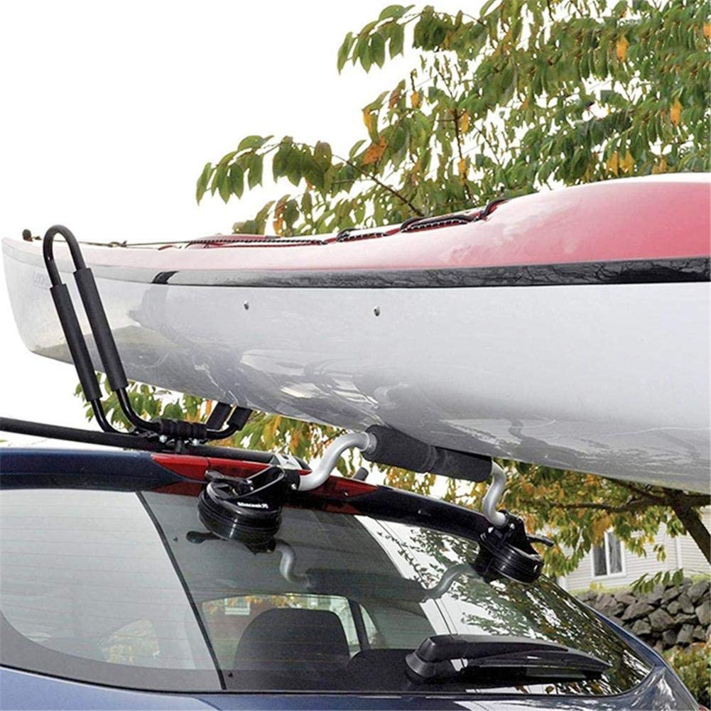 Kajakhalter Kanuhalterung Kanu Halterung Halter Roller Ladehilfe, Aluminium + Schaum, Saugbootrolle Kanu Halterung Halter Roller Ladehilfe, für die meisten Auto SUV
