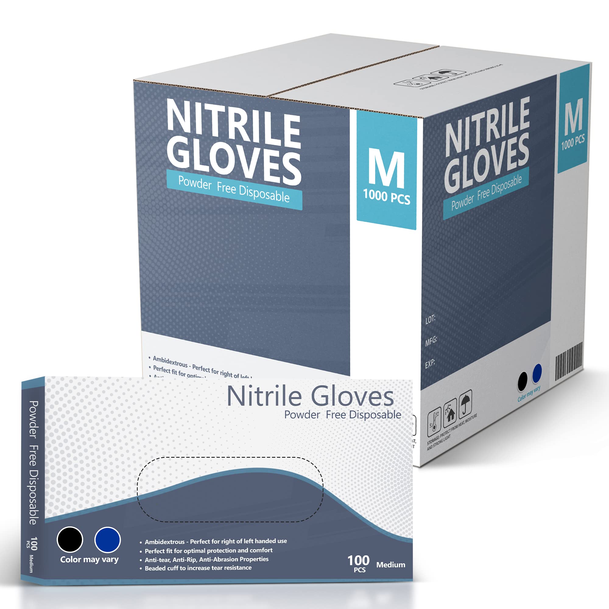 Nitrile Gloves, Disposable Gloves, Comfortable, Powder Free, Latex Free
