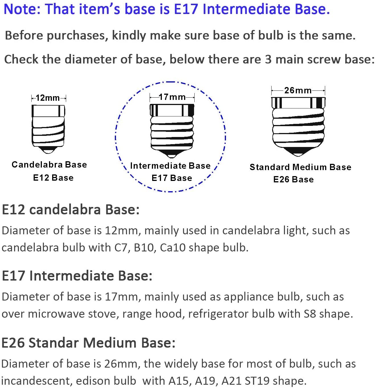 Paquete de 5 bombillas LED S11 E17 de base intermedia Edison Globe equivalentes a 40 W, luz diurna de 5000 K, 4 W para lámpara de noche, lámparas de lava, lámparas de purpurina no regulables 9