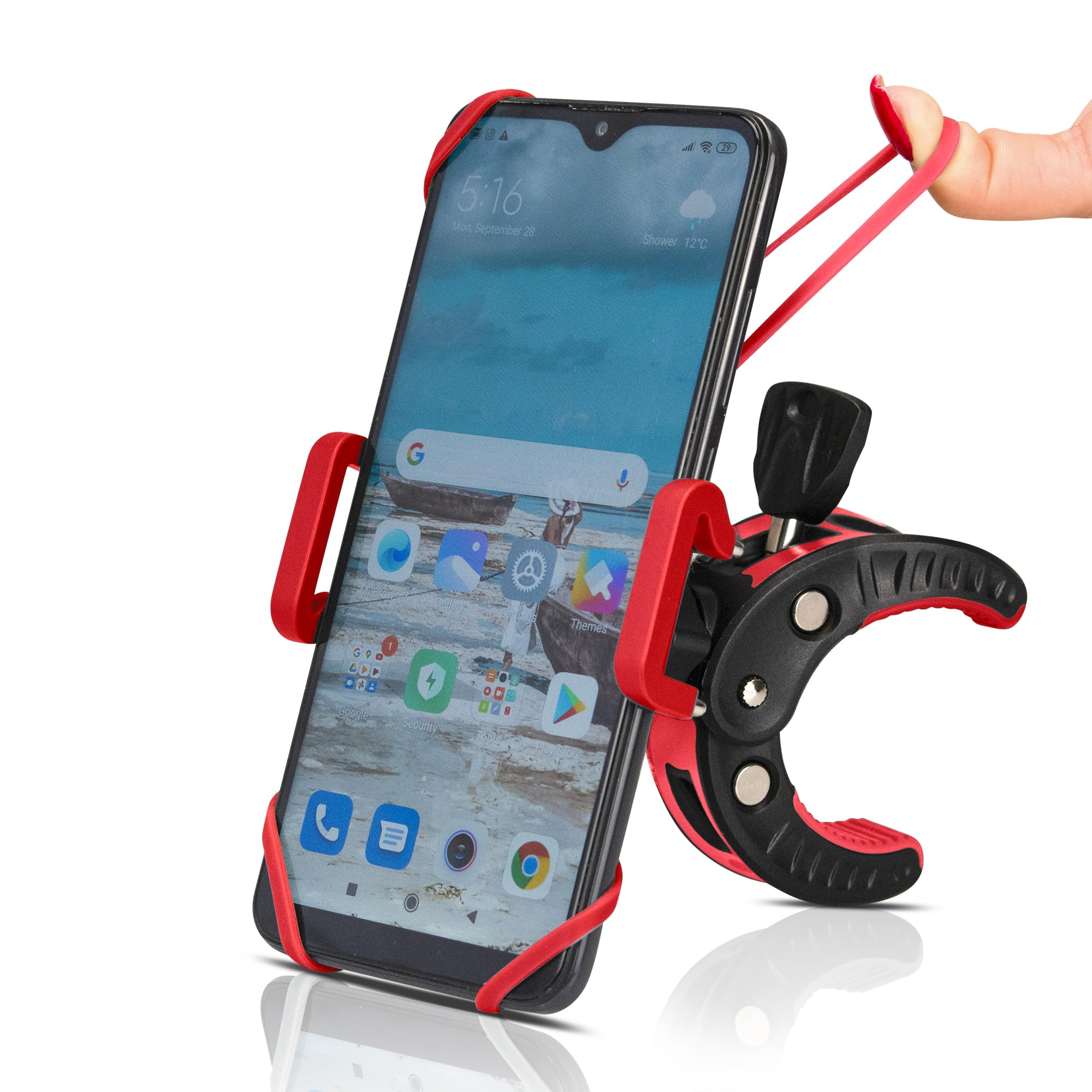 Soporte para teléfono para cochecito de bebé, carrito de la compra, carrito de golf, carrito de empuje, soporte para teléfono de bicicleta, para motocicleta, scooter, ATV, barco, bicicleta giratoria,