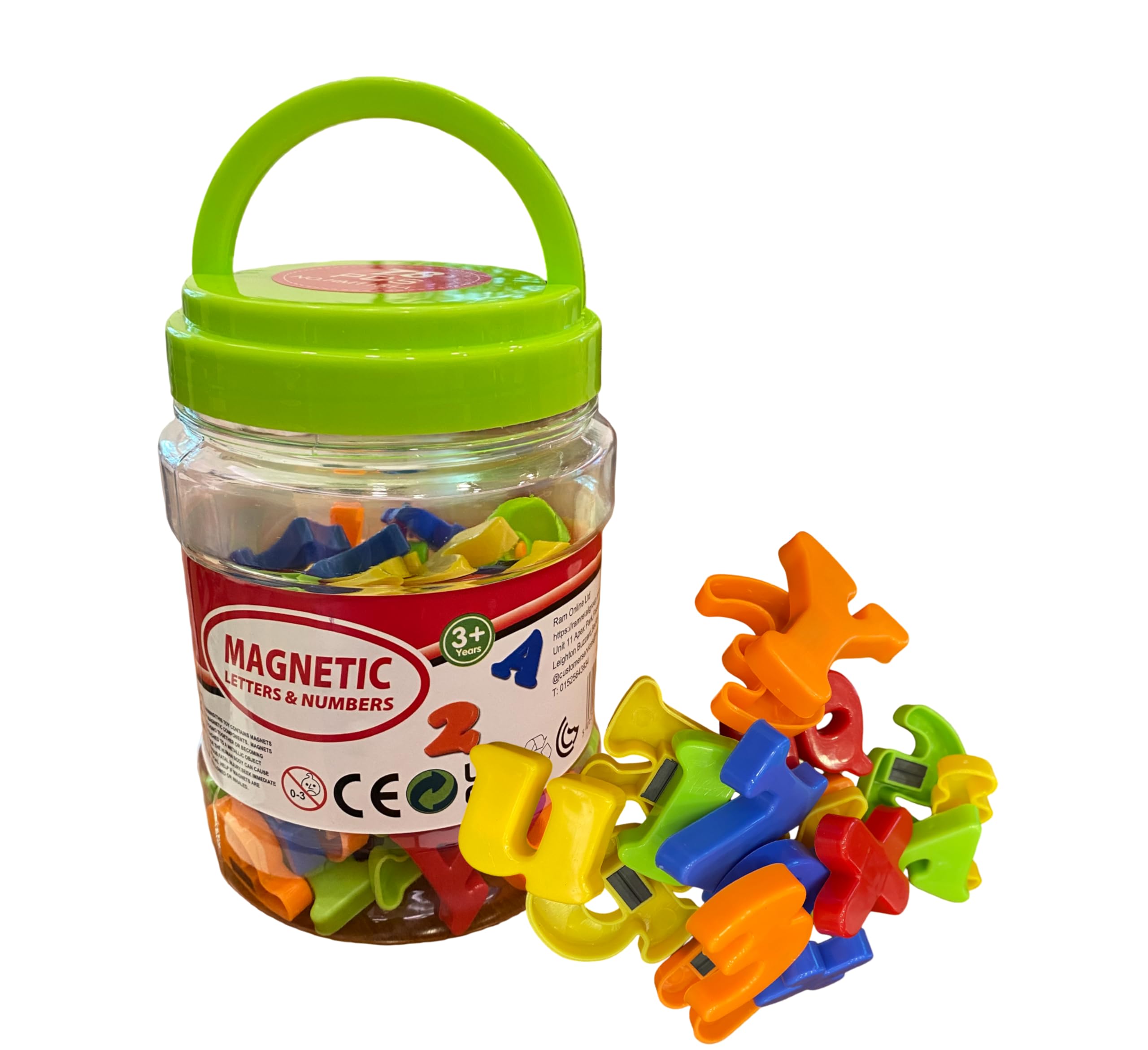 Arma Ram – 46 Lettres Majuscules Et Chiffres Magnétiques 1-10 – Jouet éducatif Préscolaire – 78 Pièces – Couleurs Vives