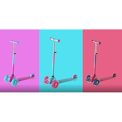 FAYDUDU Roller Kinder Scooter Kinderroller ab 2 Jahre Dreiradscooter Höhenverstellbarer mit LED-Leuchträdern Tretroller… – Bild 8