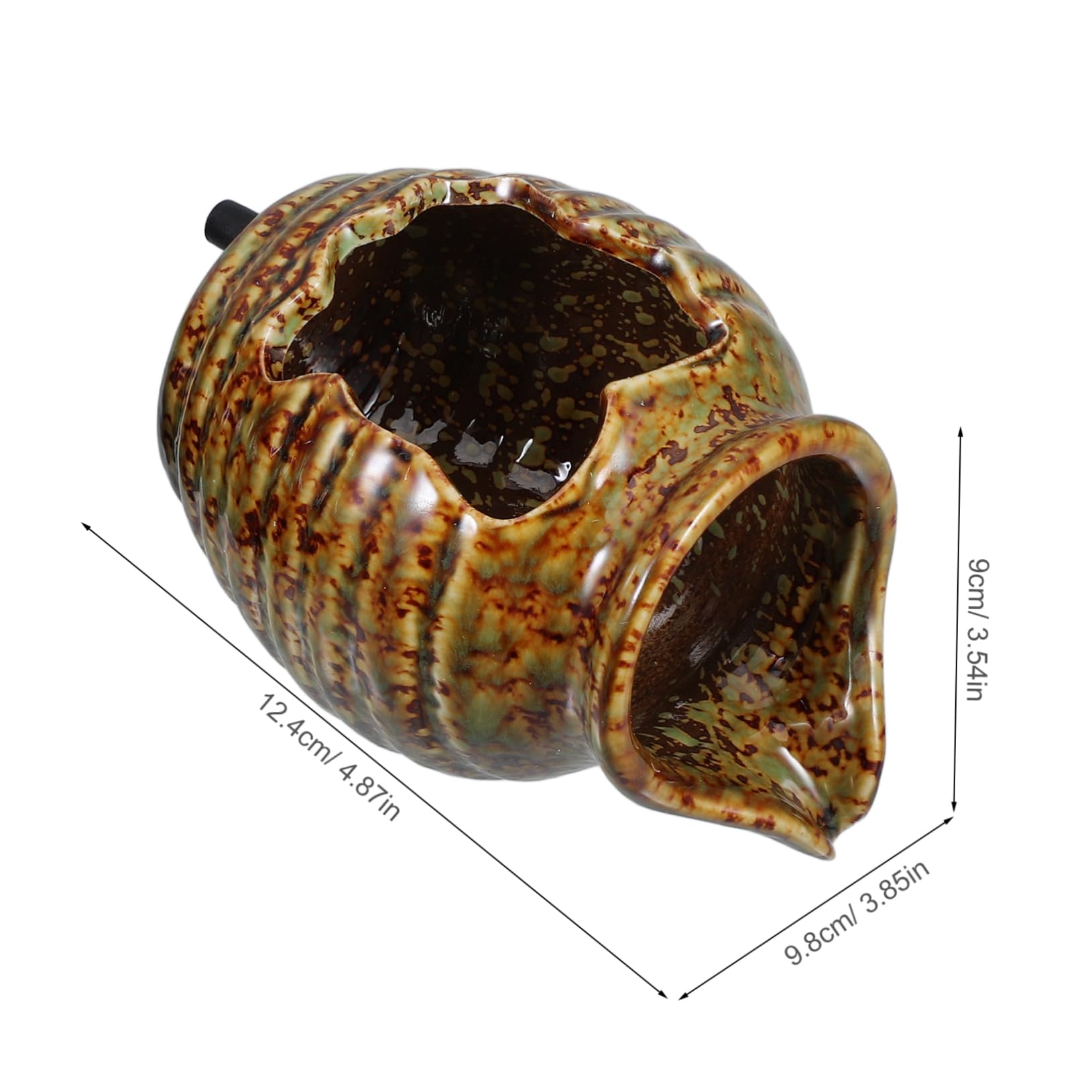 Yardenfun 2pcs Ceramic Jar Fountain Waterfall Decor for Indoor Fish Tank Outdoor Courtyard Landscape