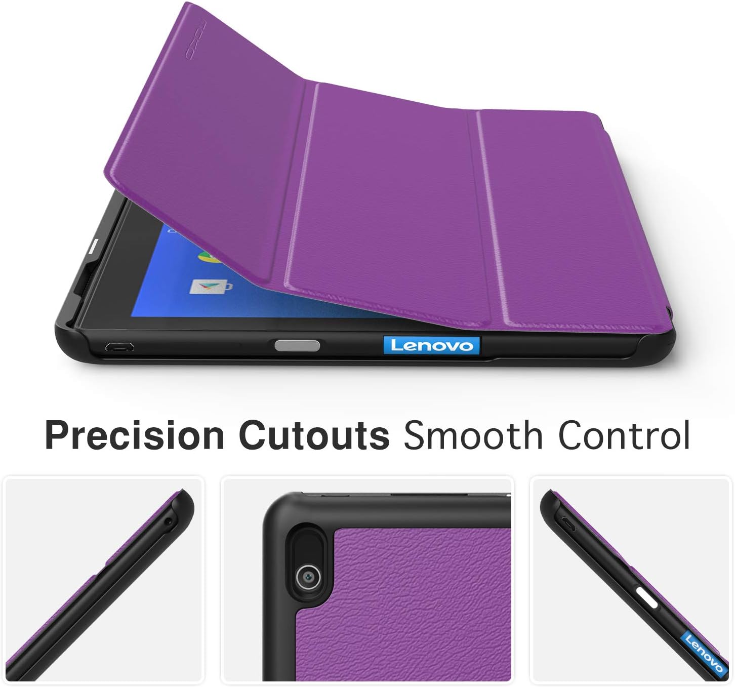 MoKo Case Fit Lenovo Tab E10 (TB-X104F), Ultra Compact Protection Slim Lightweight Smart Shell Stand Cover for Lenovo Tab E10 (TB-X104F) 10.1 Inch 2019 Release Tablet - Purple