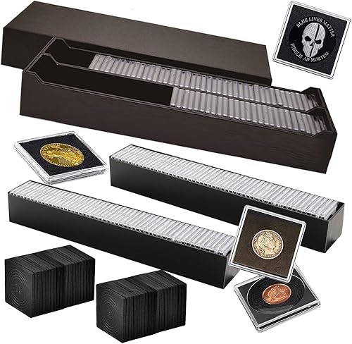 Miniatura 8 de Soporte para monedas de 2 x 2 pulgadas, soporte para monedas de medio dólar de 2 x 2 pulgadas, fundas para coleccionistas, coleccionistas para