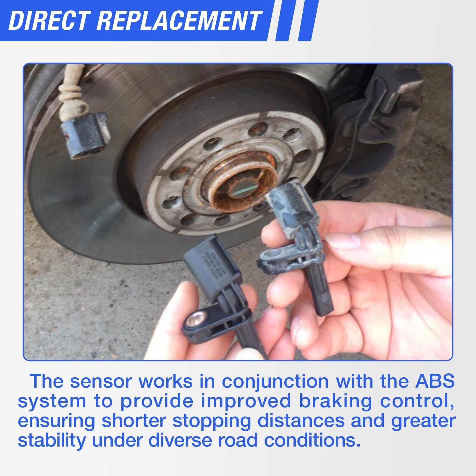 HHGKPVX ABS Wheel Speed Sensor Front Rear Left Right Compatible