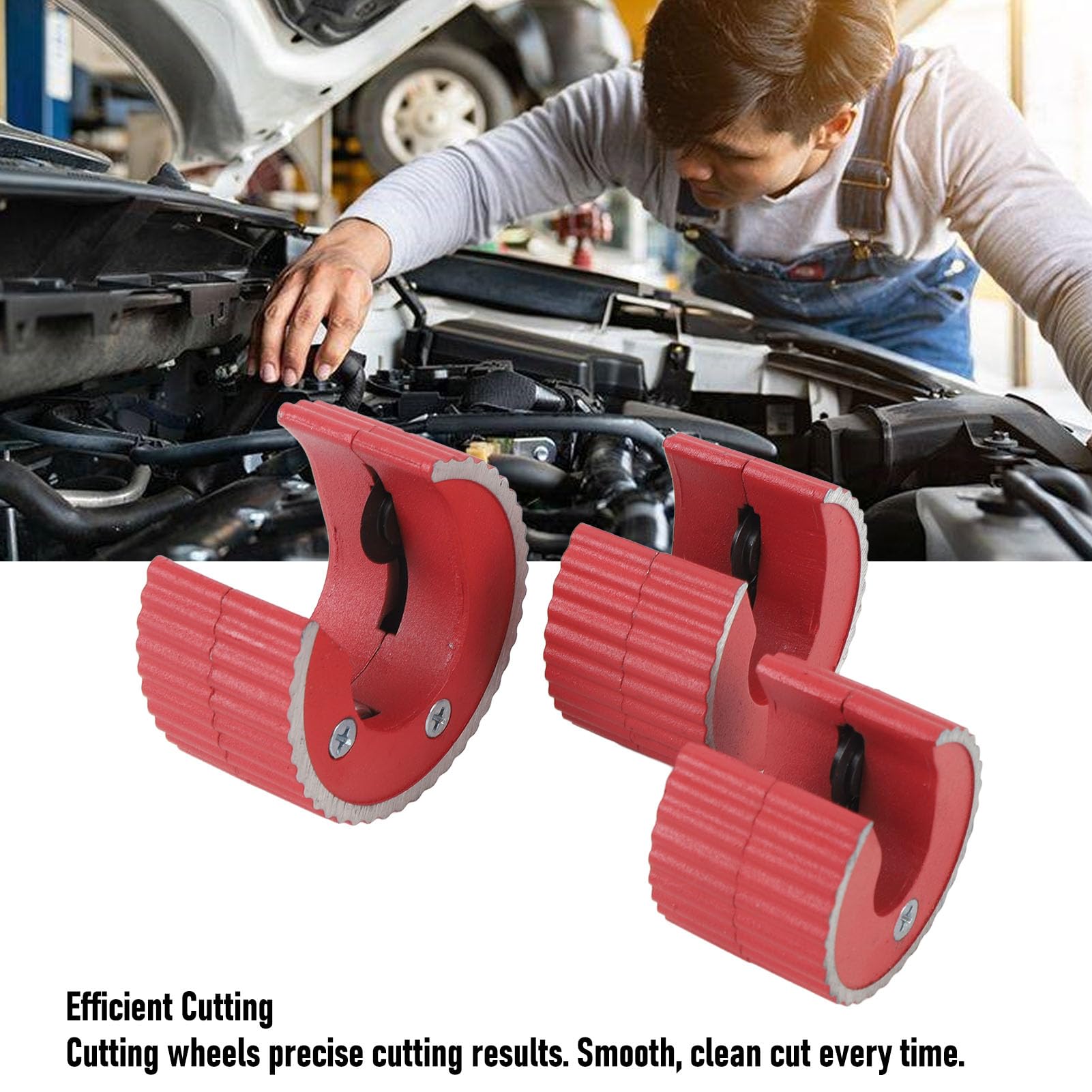 Xiuganpo Copper Tubing Cutter Set, Pipe Cutter Tool with 1/2in 3/4in 1in Cutters for Automobile Brake Lines Cooling Lines and Car Mechanic