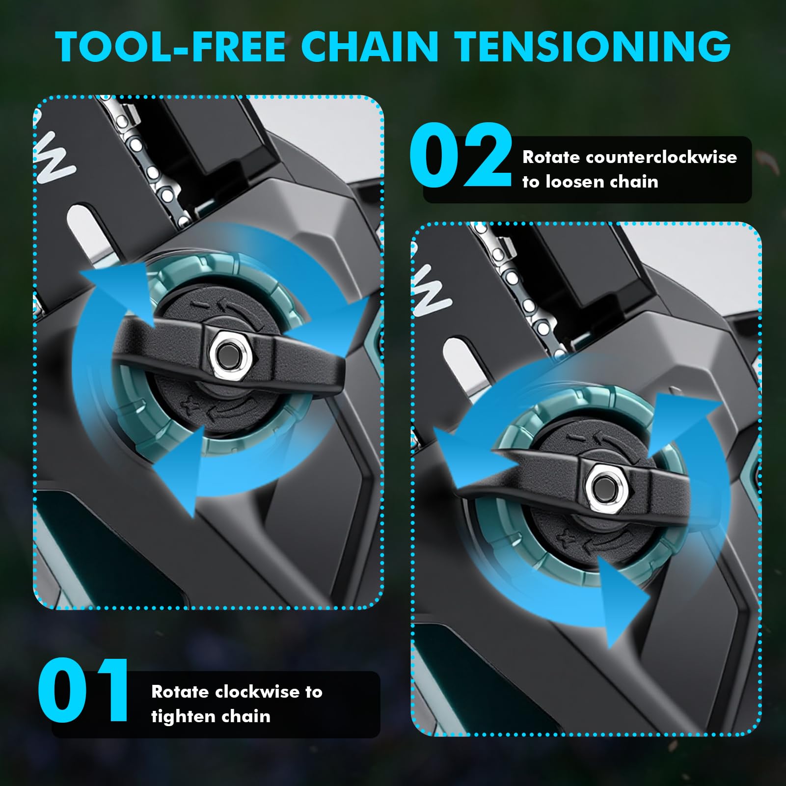 Mini akumulatorowa piła łańcuchowa do Makita 18 V 8 cali, 600 W, elektryczna piła łańcuchowa do przycinania drzew z automatycznym smarownicą do przycinania i ogrodnictwa (bateria nie wchodzi w