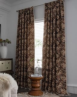vctops Vintage Floral Oil Painting Curtains with Tassels Set of 2 Panels...