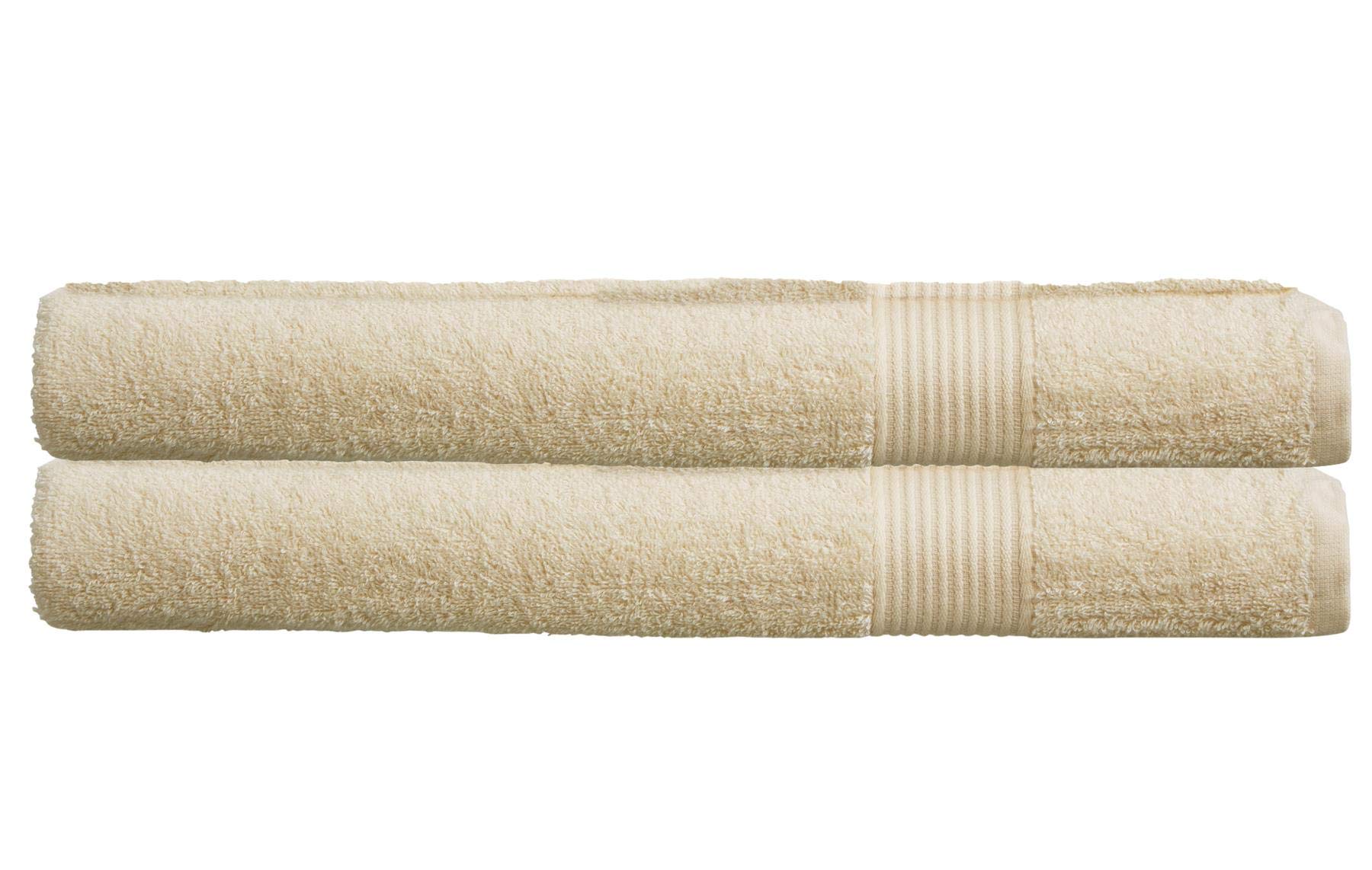 Olivia Rocco Egyptian Cotton Towels Home Bathroom Towel Set Bale Fade Resistant 500gsm Home Collection Bales Bath Sets, 2 Jumbo Bath Sheeets Cream