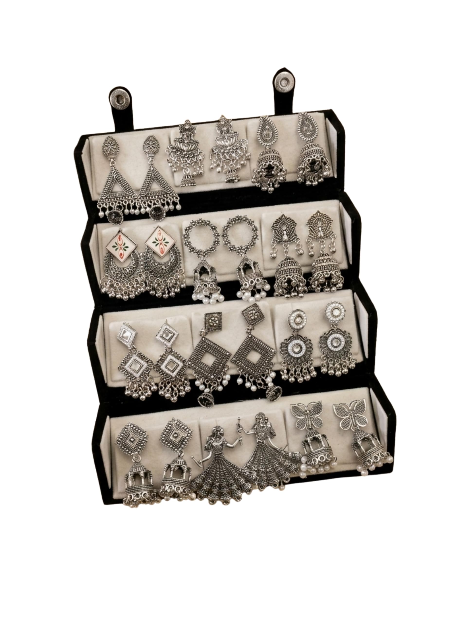 KISHI JEWELS 12 Pair Jhumka Earrings - Image 1