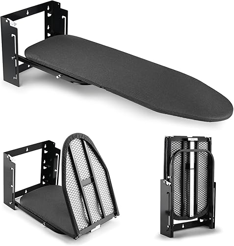 Tabla de planchar montada en la pared, ajuste de altura de 36 x 12 pulgadas, tabla de planchar plegable para montaje en pared, tabla de planchar que