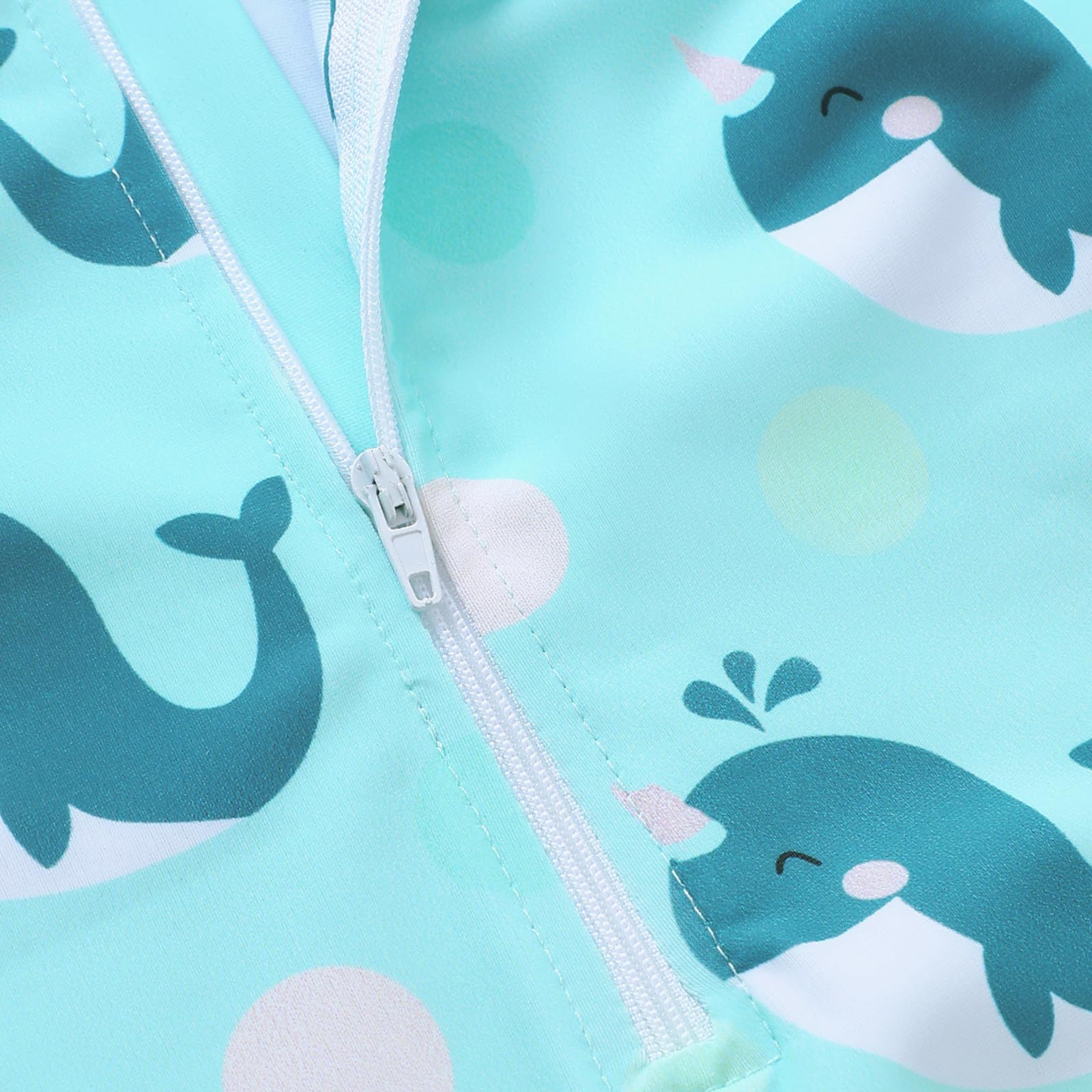 Baby N -Set für Jungen mit Dinosaurier-Print, langärmeliges Rashguard-Schwimmshirt mit Badehose Mütze für Babys Kleinkinder von 0 bis 3 Jahren, Sommer-Strand-Pool-Outfit (Mint Green1, 6-12 Months)