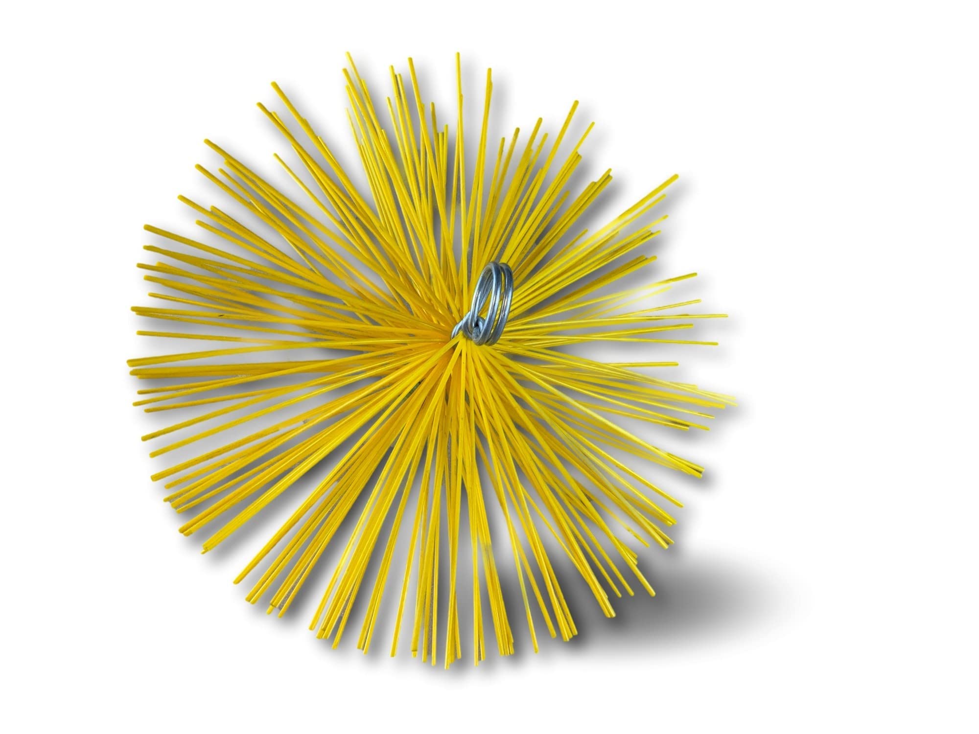 KIBROS Hérisson rond synthétique | Ø 300 mm | Embout acier fileté M12x1,75mm | Ramonage conduit gainé | Cheminée chaudière poele canalisations gouttières | Adaptable à tous types de cannes | 4ESS30