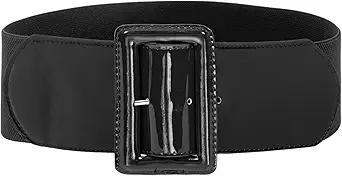 GRACE KARIN Women's Stretchy Belt 1950s 3 Inch Wide Elastic Belts