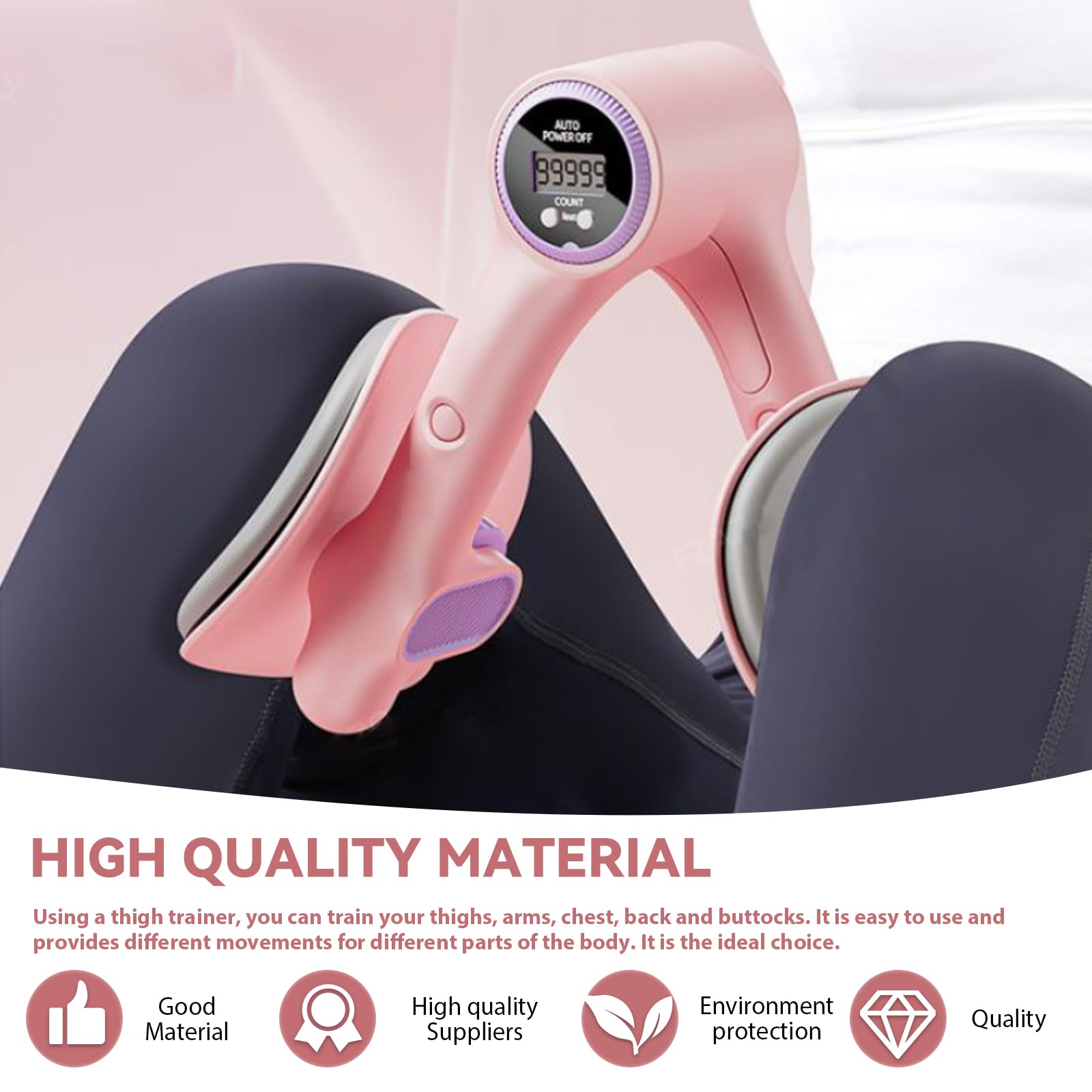 Allenatore per cosce: Trainer per il pavimento pelvico per donna, allenatore per le gambe, pressa per glutei e gambe con funzione di conteggio, attrezzo per l'allenamento delle gambe per la