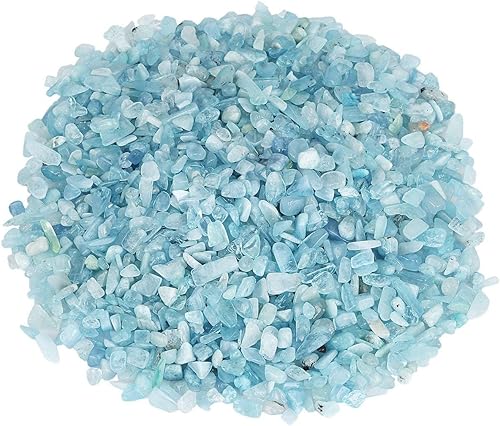 Miniatura 3 de SUNYIK Paquete de 2 almohadas de cristal de chakra de aguamarina y cuarzo rosa para curación de reiki, 0.5 libras / paquete