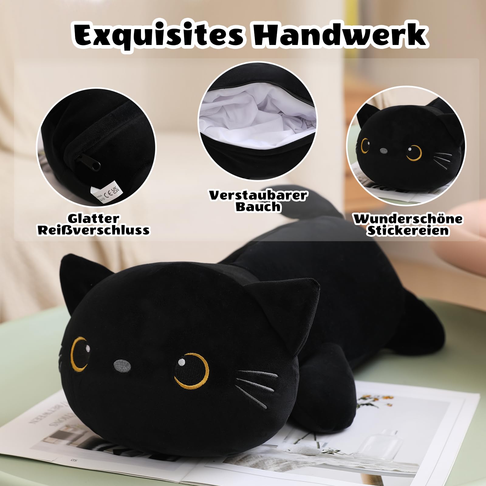 Knuffels van zwarte katten voor knuffelplezier