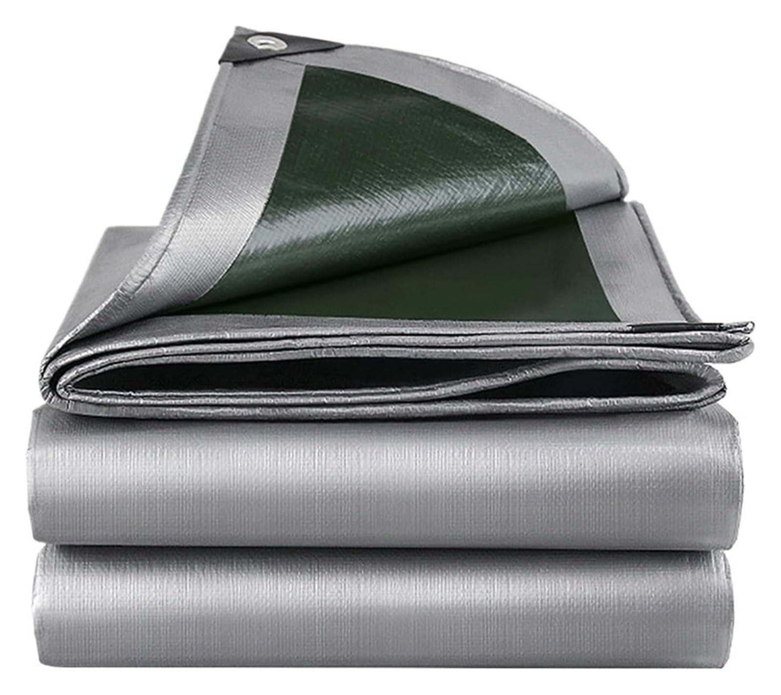 Heavy Duty Waterproof Cover Tarp, Waterproof Rain Fly Tarp Silver Green Multiple Sizes(3x4m)