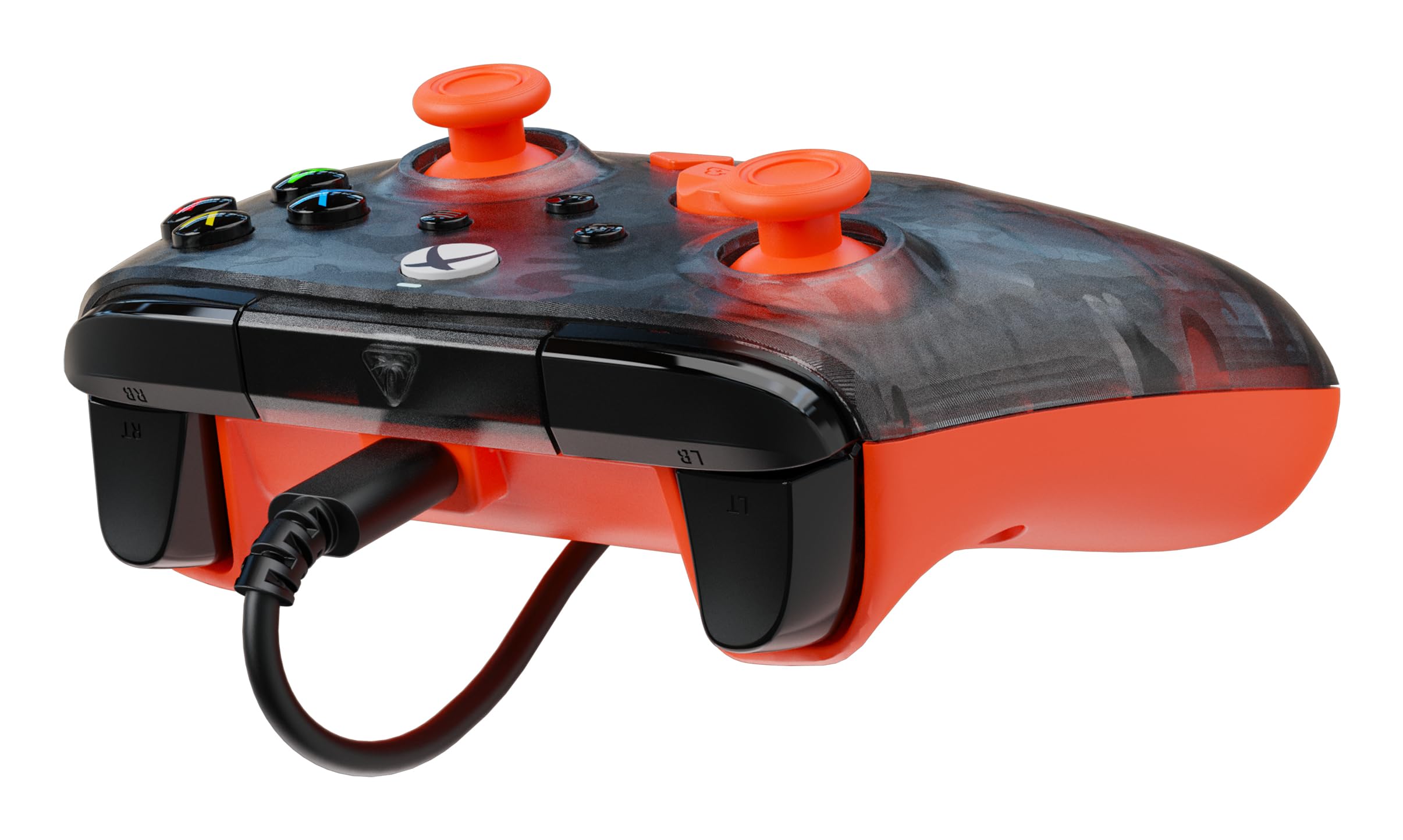 Turtle Beach Rematch Core Ghost Camo noir/orange - Manette de jeu filaire - Licence Xbox Series XS, Xbox One et PC - touches audio, moteurs de vibration et gâchettes d'impulsion, câble de 3 m