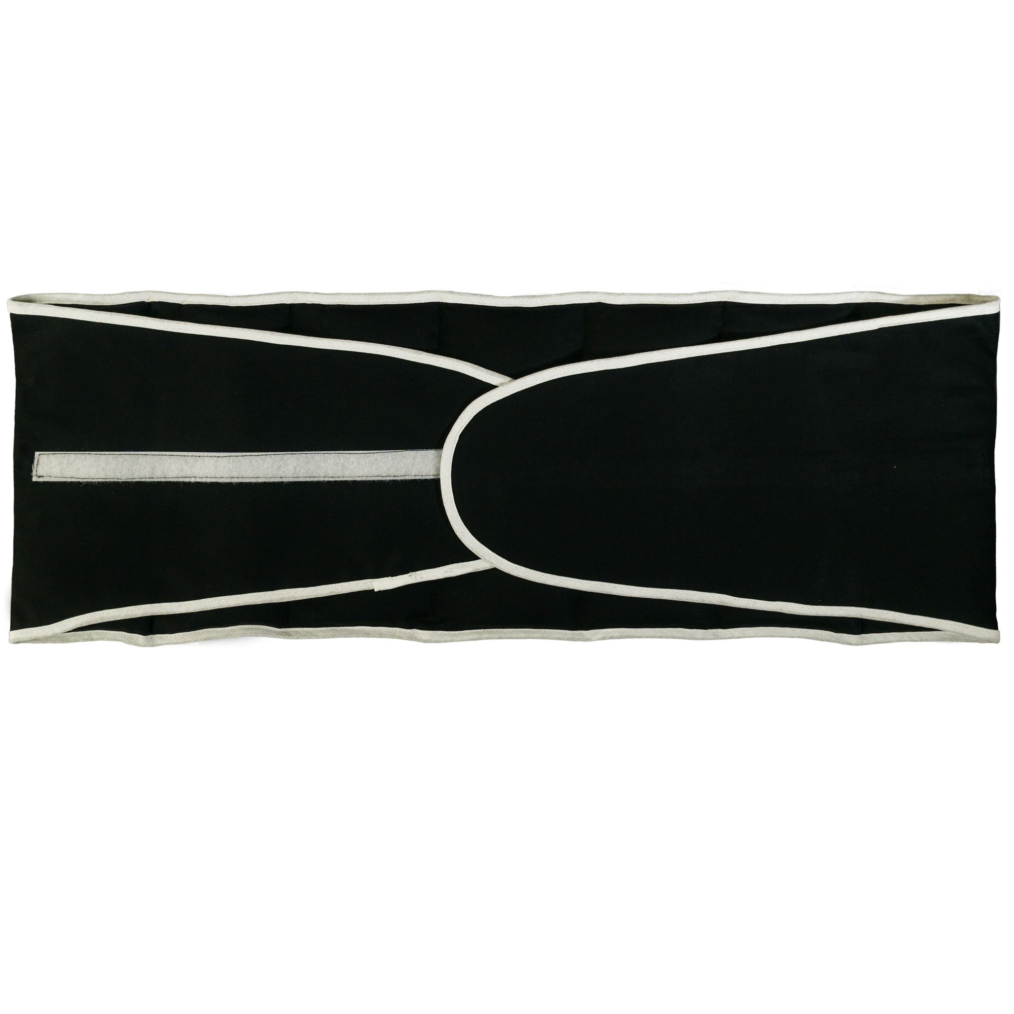 Cuscino lombare XXL con chiusura a strappo - Cintura termica con 7 compartimenti, semi di grano - Nero - ca. 135cm -Grande cuscino riscaldabile per la schiena