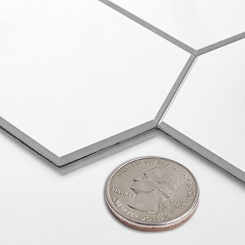 Miniatura 3 de Avant Decor  Compuesto de piedra  Azulejos de cocina para despegar y pegar  Azulejos de pared para pegar  Fácil instalación  5 x 5 pulgadas  Azulejo