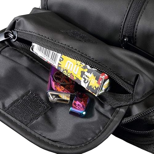 Miniatura 8 de Bolsa de pierna caída para motocicleta para exteriores, cintura para hombres y mujeres, #24Negro