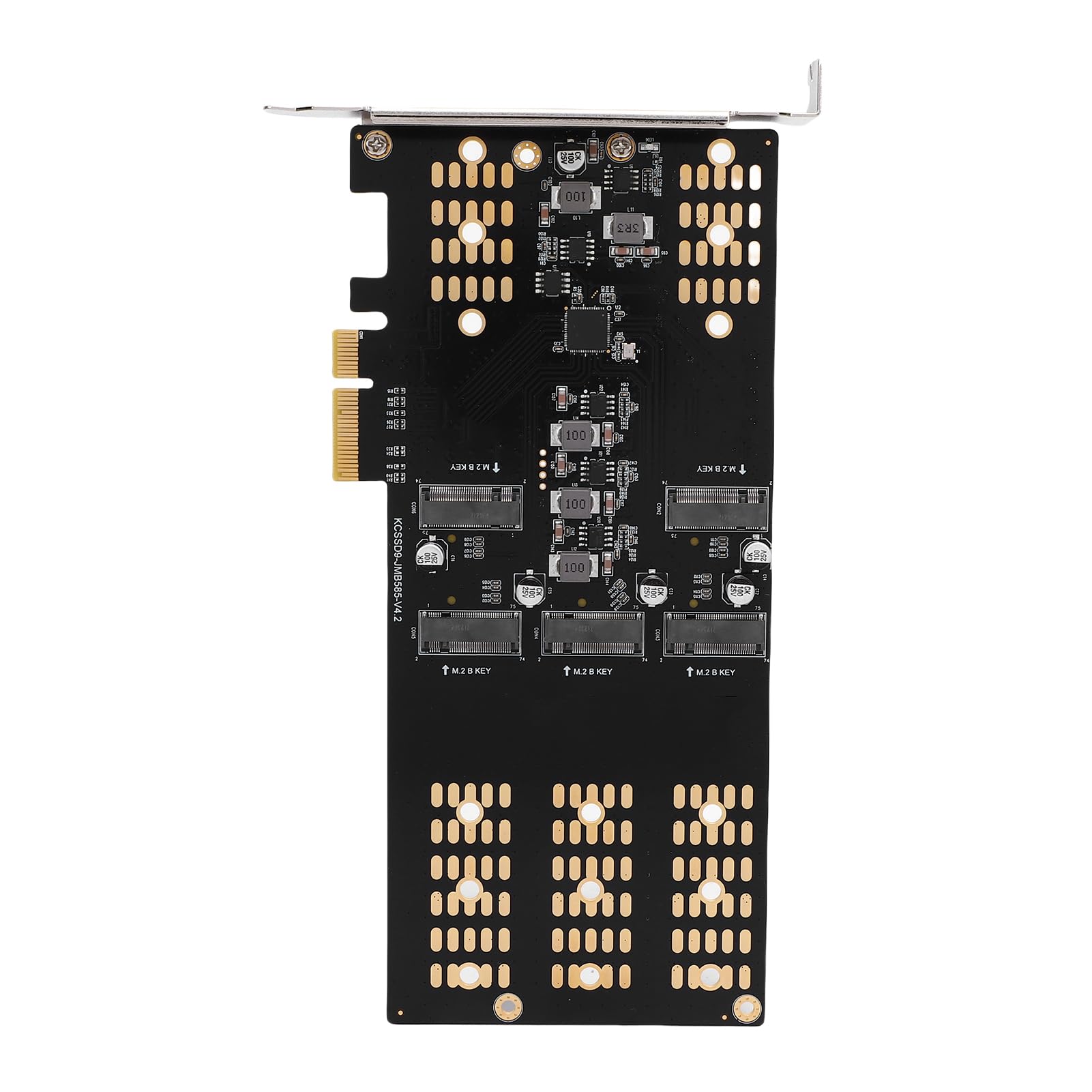 Generic Karta rozszerzeń M.2 PCIe Adapter z 5 Gniazdami na pięć Dysków SSD M.2 Serial ATA, łatwa Instalacja i Funkcja Plug and Play Umożliwiająca rozbudowę Pamięci Komputera, Trwała Płytka Drukowana i