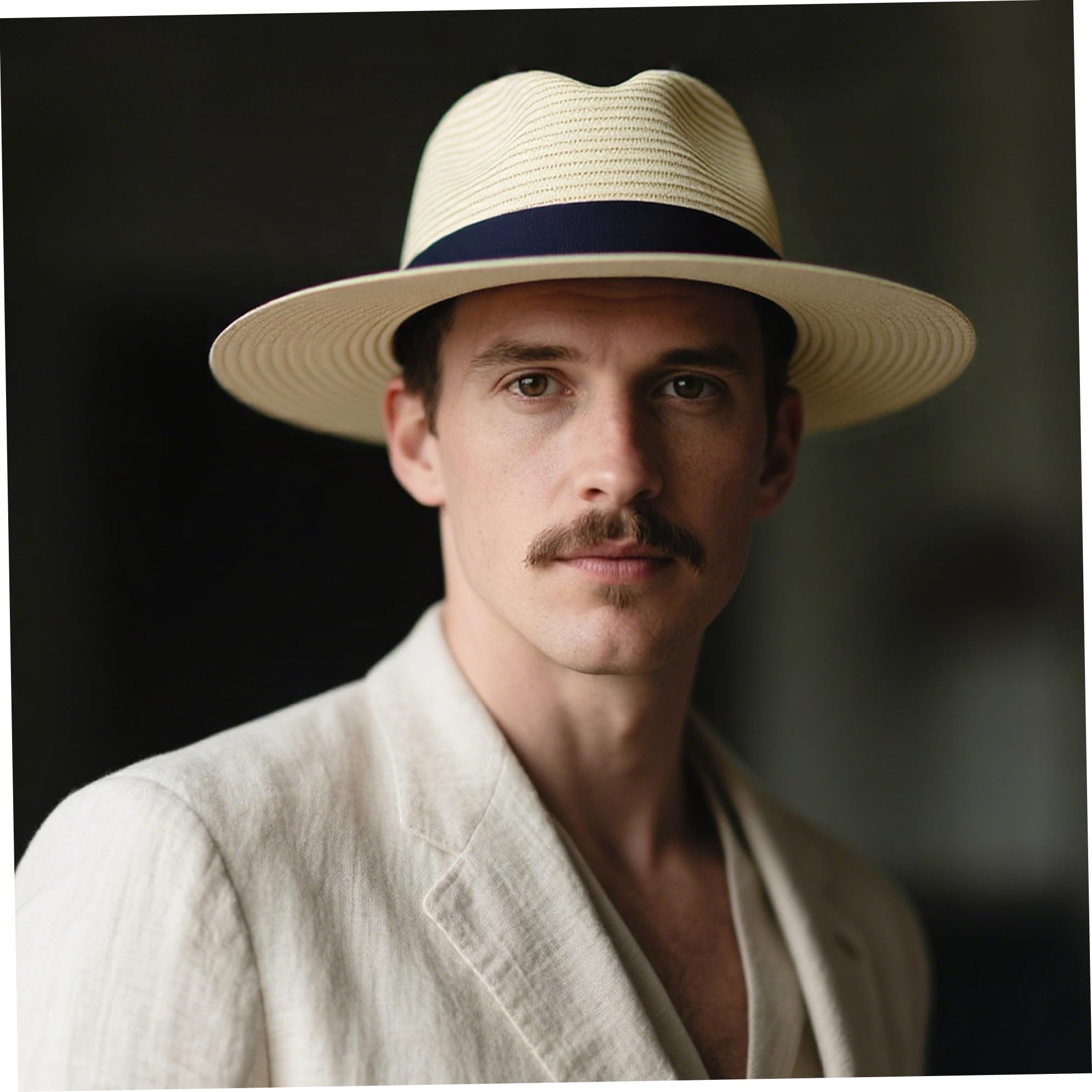 Sombrero Panamá de Paja de ala Ancha Talla única Enrollable - Sombrero de Sol de Playa Fedora para Mujeres y Hombres