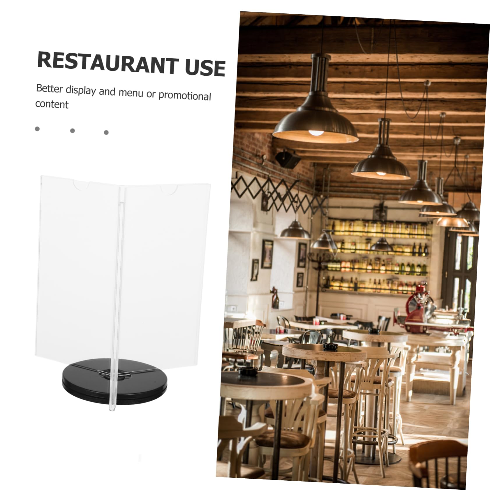 VILLCASE 3stücke Menühalter Für Tischpräsentationen Sechseckiger Transparenter Schildständer Mit Sockel Für Restaurants Hochzeiten Und Werbung