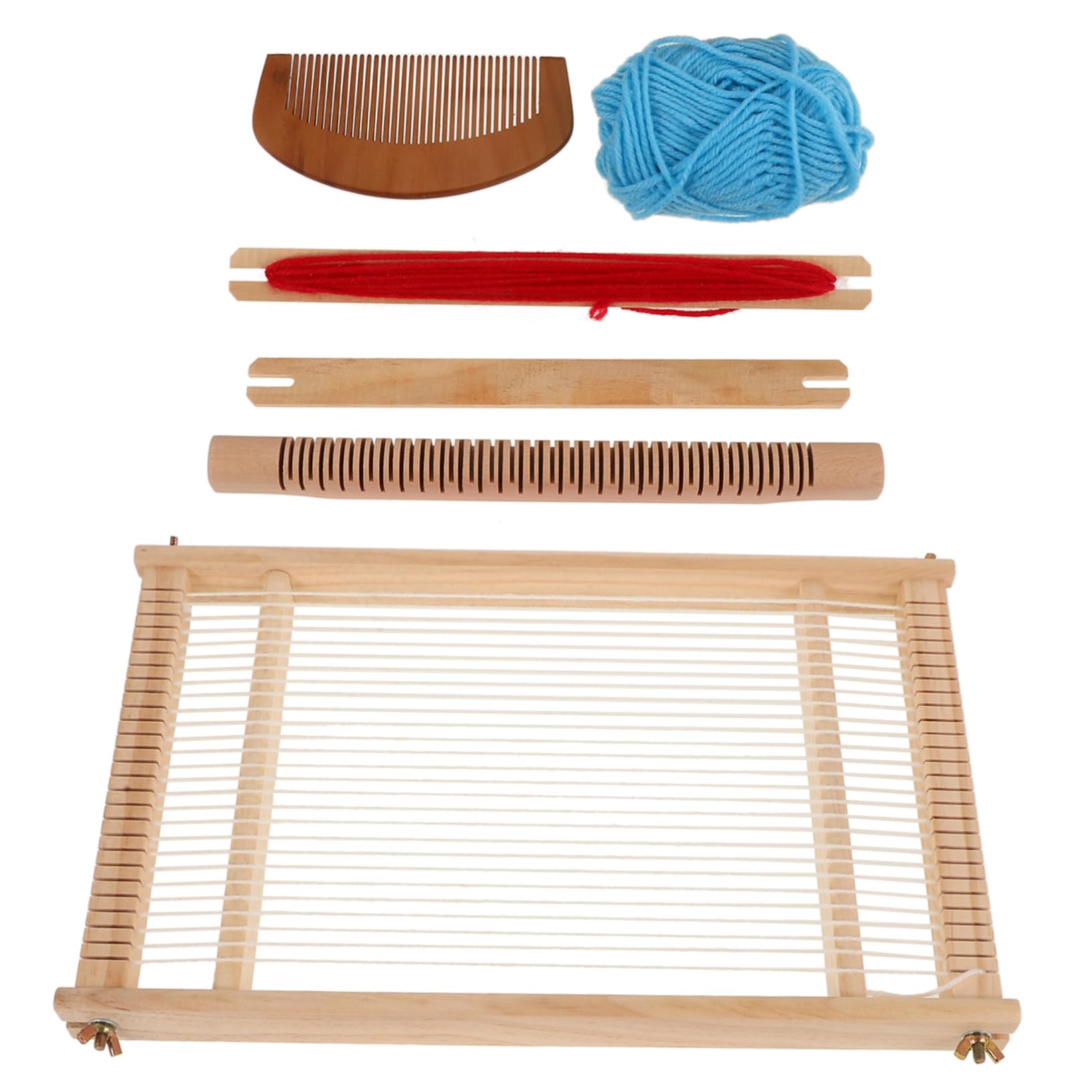 IWOWHERO DIY Wooden Loom Tapestry Kit Hand-Woven Multifunctional Weaving Tool for Beginners