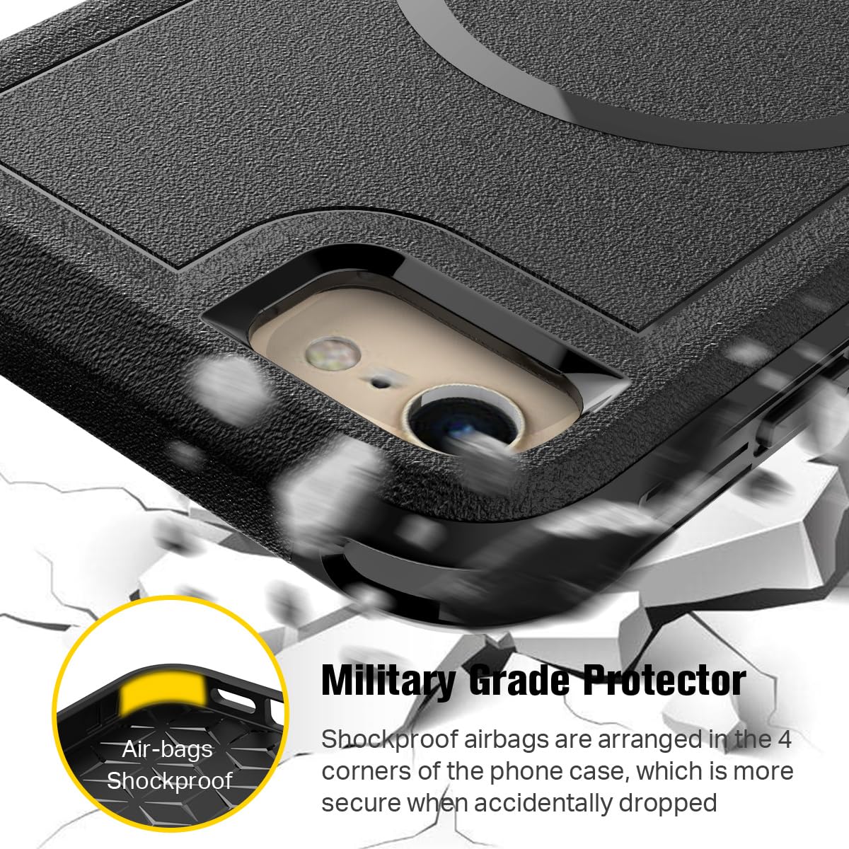 AICase Magnetic Case For IPhone SE 2022/3rd/2020/8/7/6,Heavy Duty 2-Layer Durable Military Grade Protection Shockproof/Drop Proof Protective Cover For IPhone SE 2022/2020/8/7/6_7 - View #9