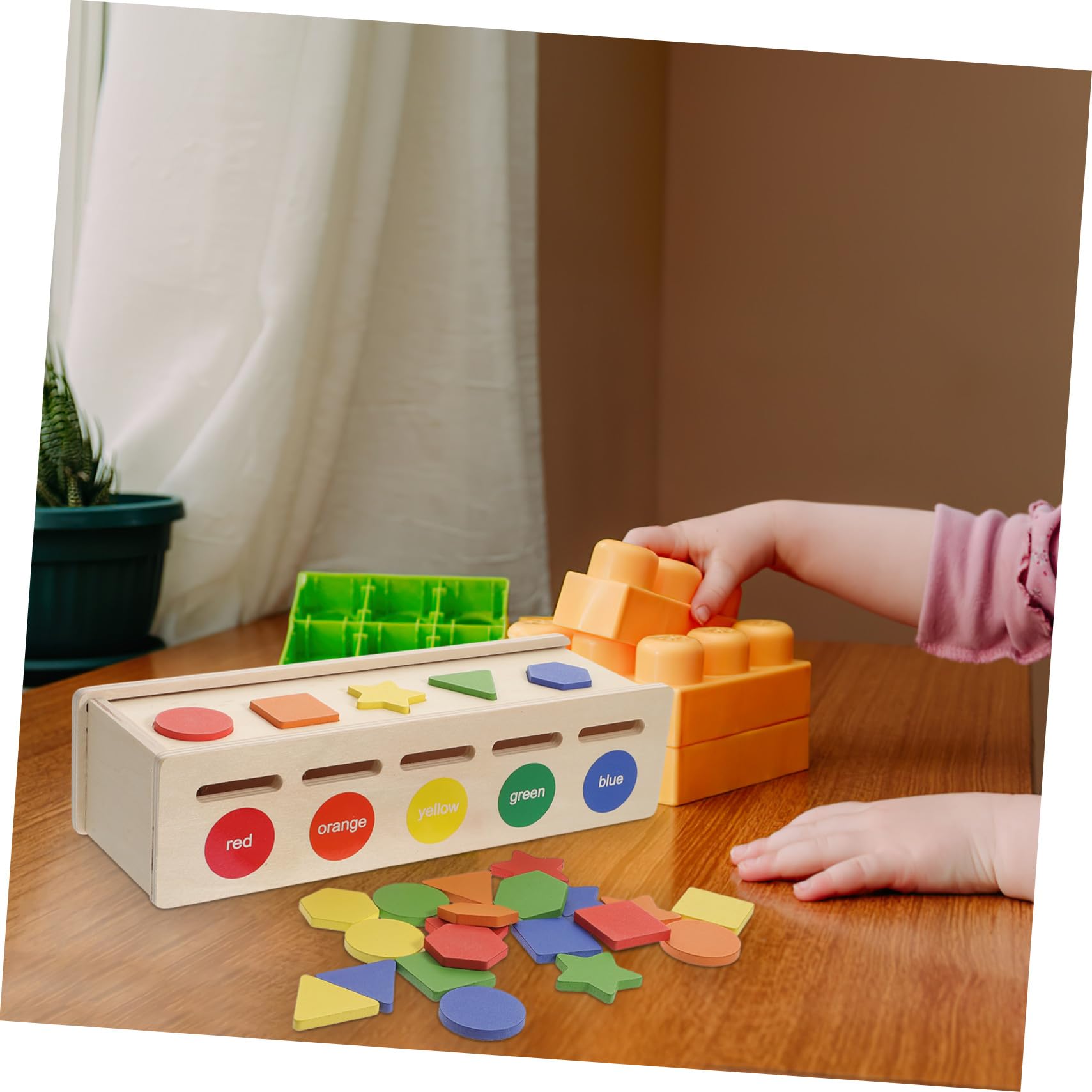 Juego de Clasificación de Madera Colores para Niños, Juguete Sensorial para Desarrollo Temprano y Aprendizaje