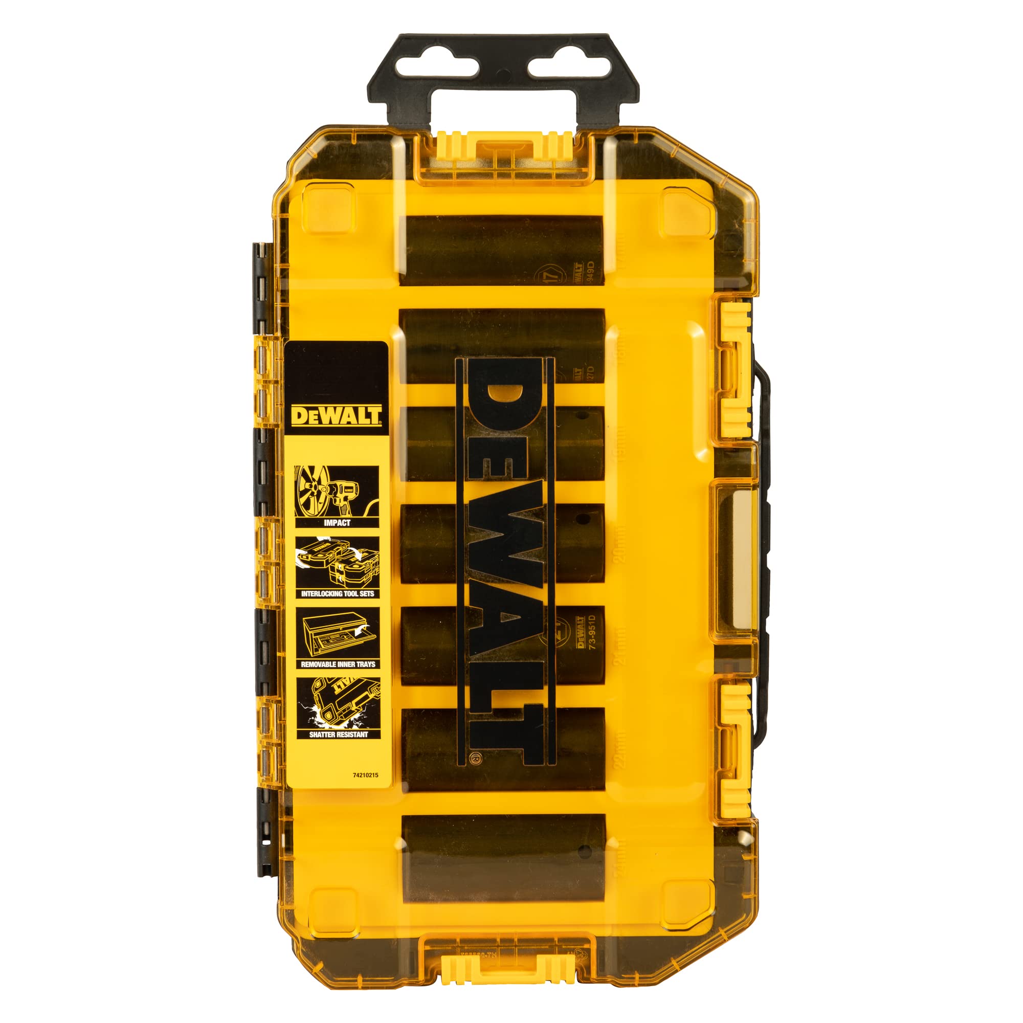 DEWALT DWMT74737-0 Set di chiavi a bussola metriche a impatto profondo, 1/2", 7 pezzi