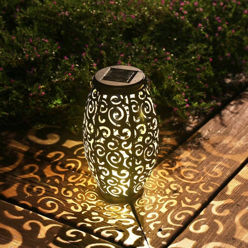 Ornamenti da Giardino, Ornamenti da Giardino, Ornamenti da Giardino, luci a Sospensione cavità in Ferro battuto, Ornamenti da Giardino, luci solari Cortile