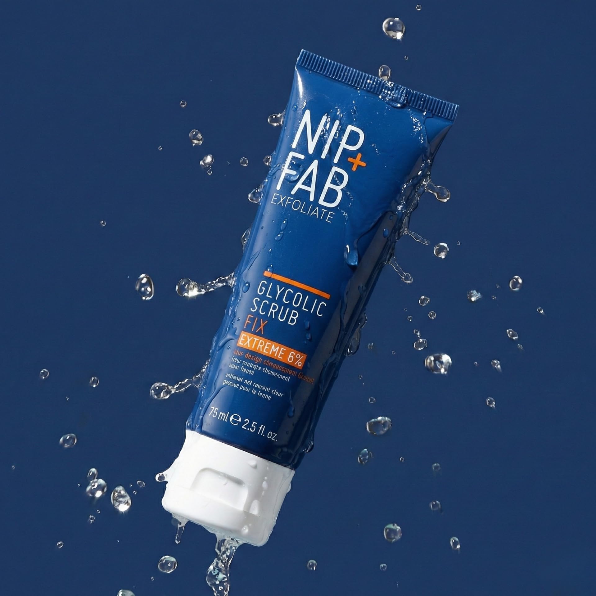 Nip + Fab Glycolic Fix Scrub Estremo – Peeling Viso con 6% Acido Glicolico – Peeling 3-in-1 AHA/BHA per Minimizzare i Pori e Levigare la Pelle, 75 ml