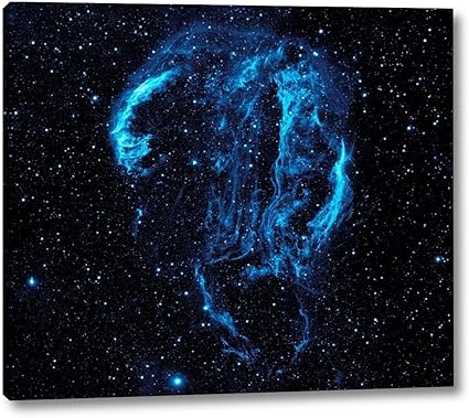 Amazon Com Ultraviolet Image Of The Cygnus Loop Nebula Crop Jpg By Nasa 21 X 24 Black Framed Canvas Art Print Ready To Hang Posters Prints