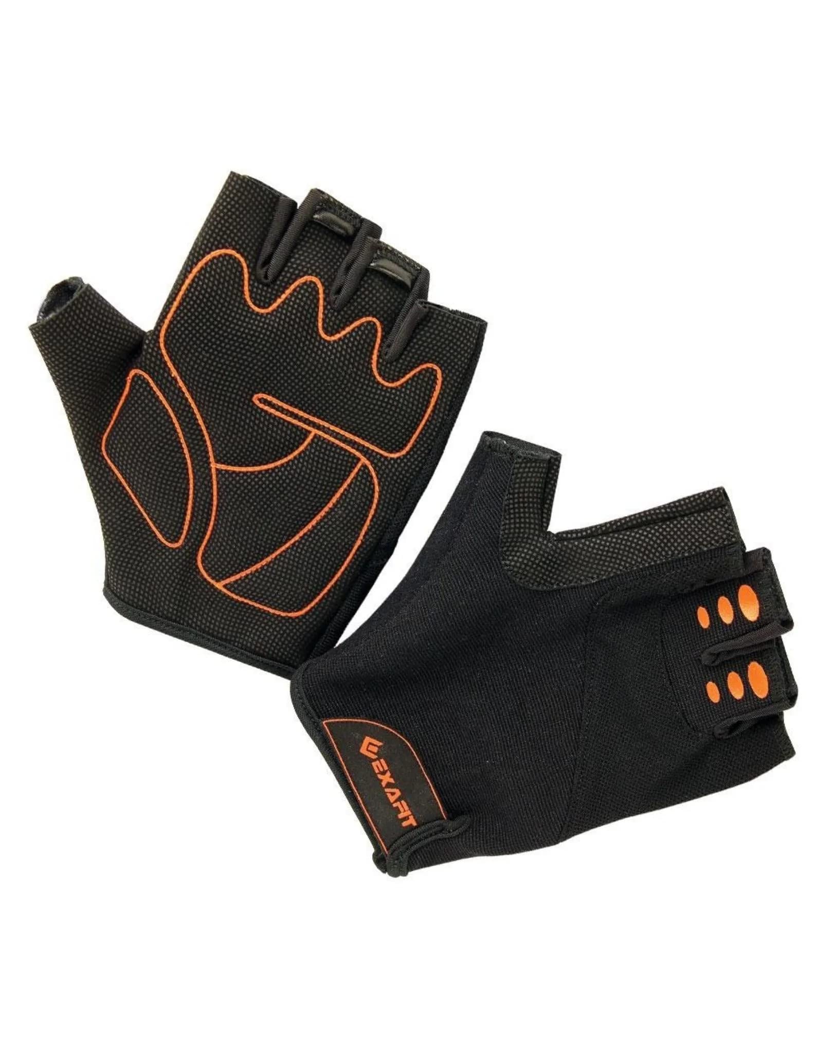 ExaFit EXAFT Men Men's Exercise Gloves Exercise Gloves - Black/Orange, Medium