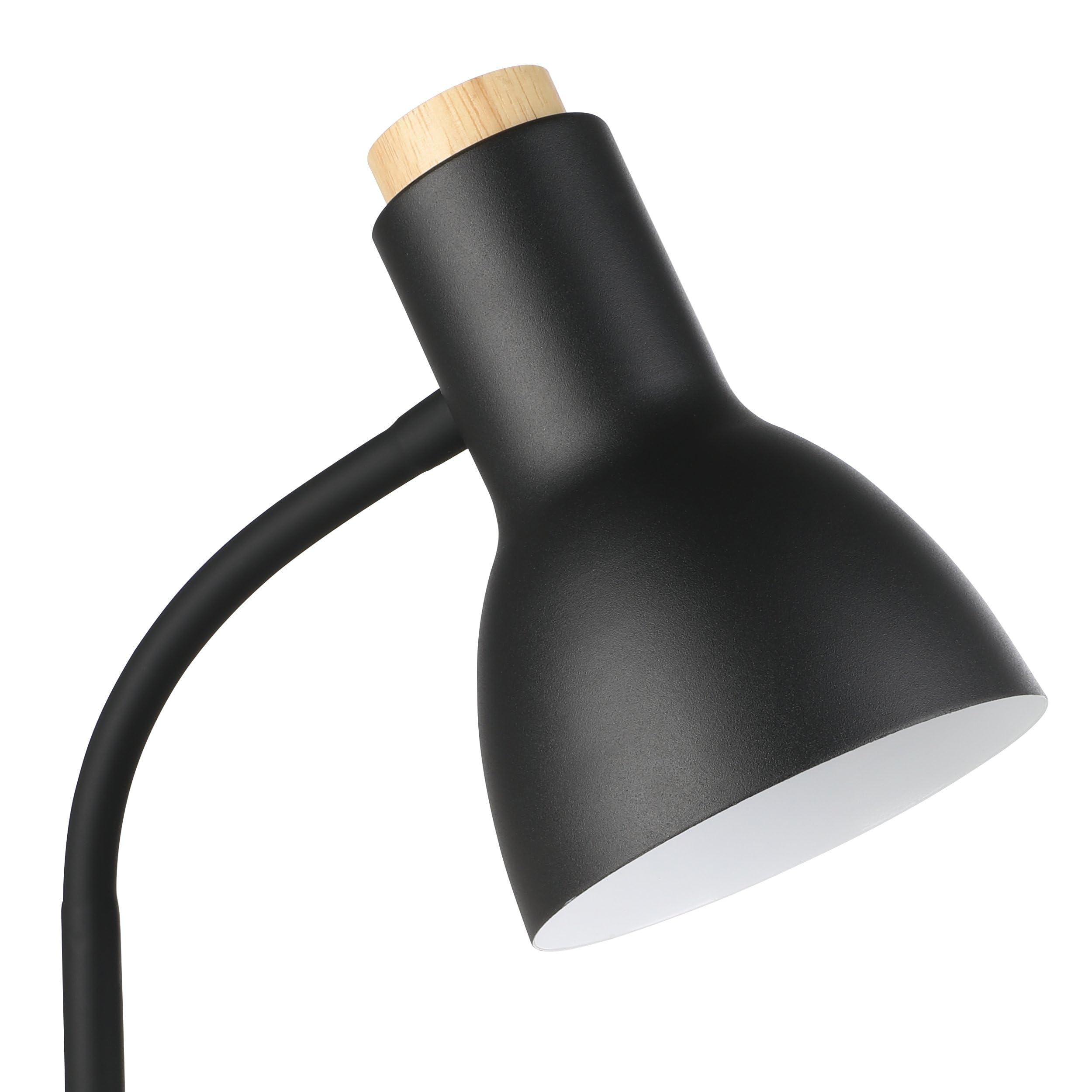 EGLO LED Tischlampe Veradal-QI, Nachttischlampe mit QI-Ladefunktion | Tischleuchte Touch dimmbar aus Holz in Natur, Metall in Schwarz und Creme, Schlafzimmer Tisch Lampe, warmweiß