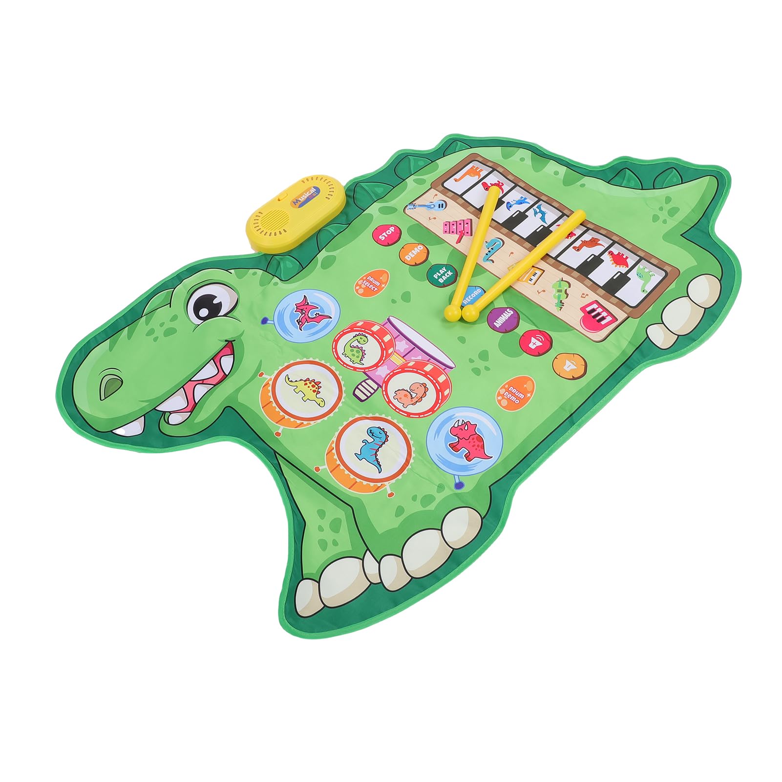 aqxreight Musical Mat Cute Dinosaur Educational Piano and Mat for Toddlers Early Learning a Playful Their MUSI Musical MatBaby Music MatPiano and MatBaby Piano ToyBaby