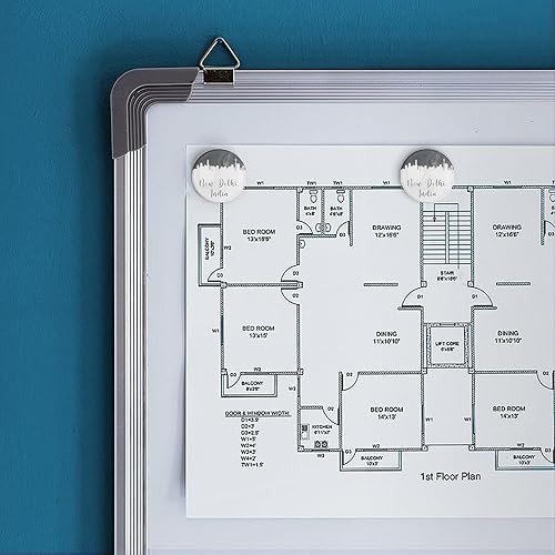 Miniatura 6 de ArogGeld Imanes fuertes de vidrio para nevera con diseño de horizonte de Nueva Delhi, de la India, Nueva Delhi, imanes de nevera para pizarra