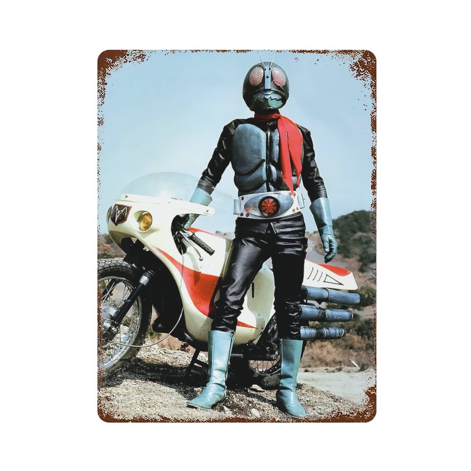 Amazon.co.jp: 仮面ライダー1号 ブリキの看板 ヴィンテージ風 金属の