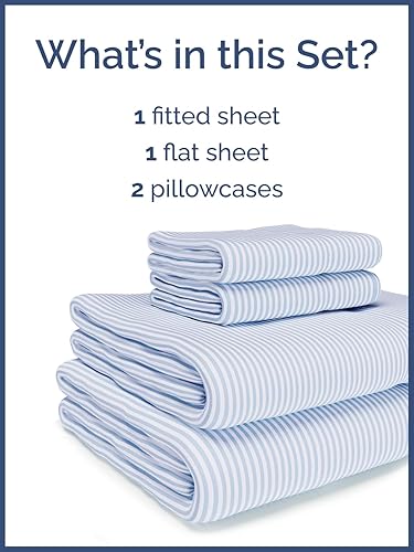 Miniatura 2 de Juego de sábanas a rayas para niños, tamaño Queen, sábanas divertidas para camas Queen, sábanas para niños pequeños y adolescentes