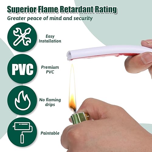 Miniatura 3 de Ocultador de cable de 39 pulgadas para TV de montaje en pared, autoadhesivo, lateral, abierto, de una cuerda, flexible, de silicona, color blanco,