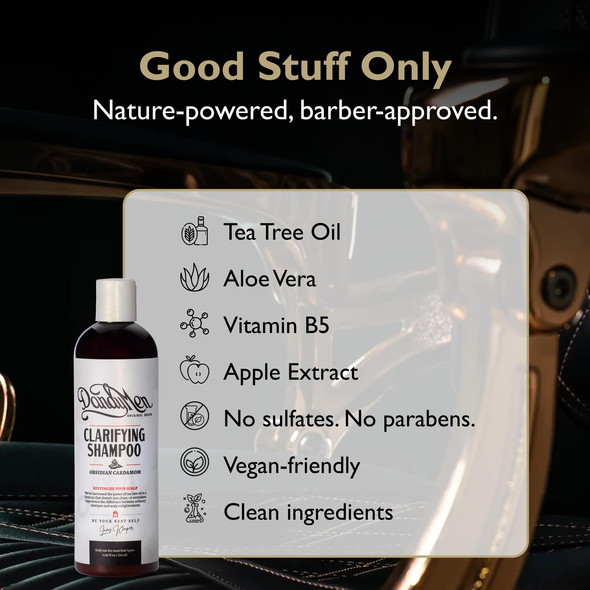 Amazon.com : DandyMen Tea Tree Clarifying Shampoo for Men – Deep
