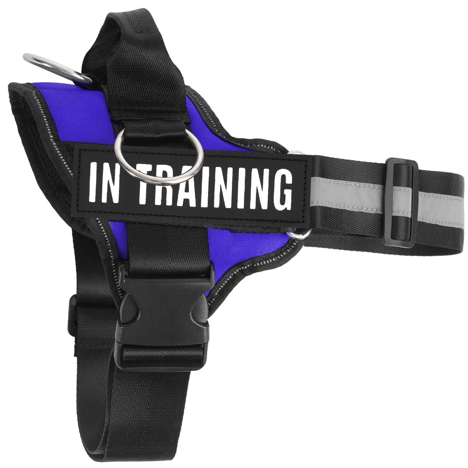 JUSTYEZI Essential Dog Harness with 3 Leash Clips - No-Pull, Adjustable, Comfortable Pet Vest Harness for Small to Large Dogs - Easy On, No Choke, Reflective, Padded Harness for Walking and Training